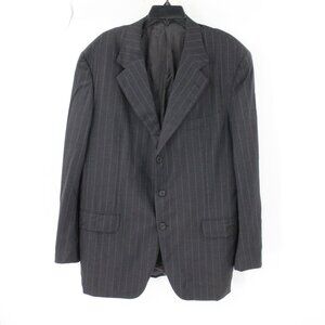 Gianluca isaia napoli sport coat men's Mens 46R three button striped gray notch